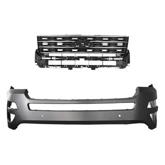 Replace® - 2-Piece (Front Bumper Cover, Grille) (CAPA Certified)