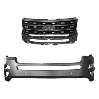 Replace® - 2-Piece (Front Bumper Cover, Grille) (CAPA Certified)