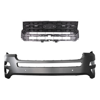 Replace® - 2-Piece (Front Bumper Cover, Grille) (CAPA Certified)