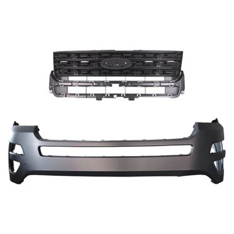Replace® - 2-Piece (Front Bumper Cover, Grille) (CAPA Certified)