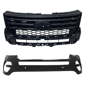 Replace® - 2-Piece (Front Bumper Cover, Grille) (CAPA Certified)
