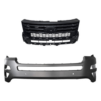 Replace® - 2-Piece (Front Bumper Cover, Grille) (CAPA Certified)