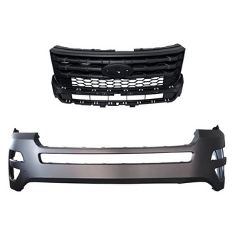 Replace® - 2-Piece (Front Bumper Cover, Grille) (CAPA Certified)