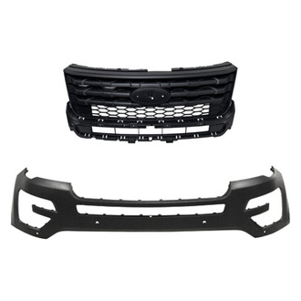 Replace® - 2-Piece (Front Bumper Cover, Grille) (CAPA Certified)