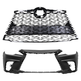 Replace® - 2-Piece (Front Bumper Cover, Grille) (Standard Line)