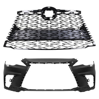 Replace® - 2-Piece (Front Bumper Cover, Grille) (Standard Line)