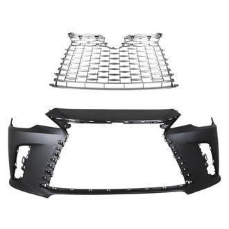 Replace® - 2-Piece (Front Bumper Cover, Grille) (Standard Line)