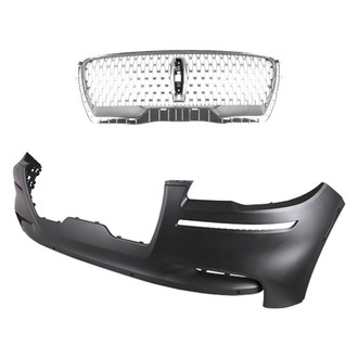 Replace® - 2-Piece (Front Bumper Cover, Grille) (CAPA Certified)