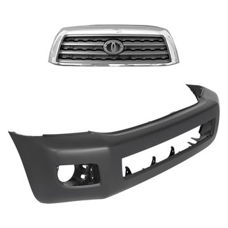 Replace® - 2-Piece (Front Bumper Cover, Grille) (Standard Line)