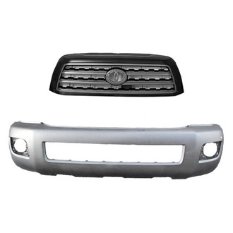 Replace® - 2-Piece (Front Bumper Cover, Grille) (Standard Line)