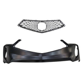 Replace® - 2-Piece (Front Bumper Cover, Grille) (Standard Line)