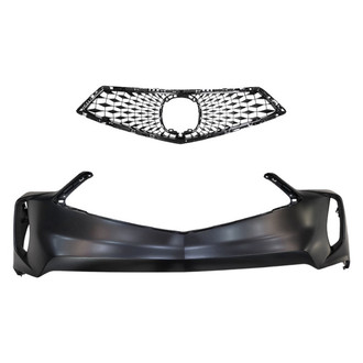 Replace® - 2-Piece (Front Bumper Cover, Grille) (Standard Line)