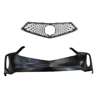 Replace® - 2-Piece (Front Bumper Cover, Grille) (Standard Line)