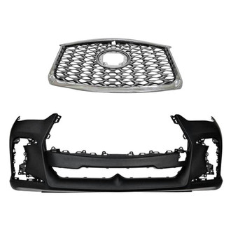 Replace® - 2-Piece (Front Bumper Cover, Grille) (Standard Line)