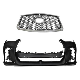 Replace® - 2-Piece (Front Bumper Cover, Grille) (Standard Line)