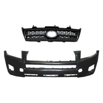 Replace® - 2-Piece (Front Bumper Cover, Grille) (Standard Line)