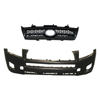 Replace® - 2-Piece (Front Bumper Cover, Grille) (Standard Line)