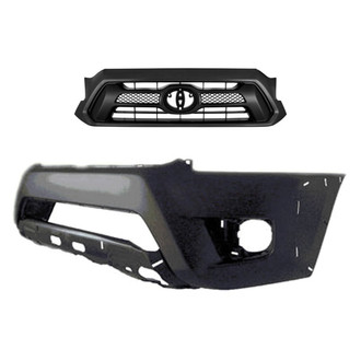 Replace® - 2-Piece (Front Bumper Cover, Grille) (Standard Line)