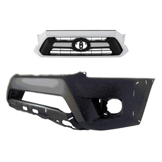 Replace® - 2-Piece (Front Bumper Cover, Grille) (Standard Line)