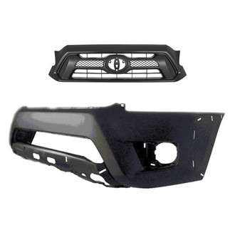 Replace® - 2-Piece (Front Bumper Cover, Grille) (Standard Line)