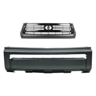 Replace® - 2-Piece (Front Bumper Cover, Grille) (Standard Line)