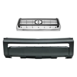 Replace® - 2-Piece (Front Bumper Cover, Grille) (Standard Line)