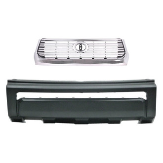 Replace® - 2-Piece (Front Bumper Cover, Grille) (Standard Line)