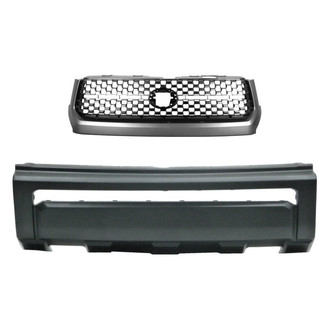 Replace® - 2-Piece (Front Bumper Cover, Grille) (Standard Line)