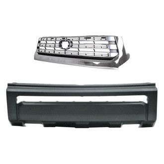 Replace® - 2-Piece (Front Bumper Cover, Grille) (Standard Line)