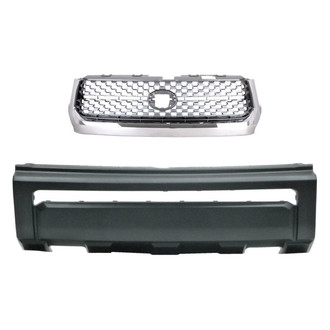 Replace® - 2-Piece (Front Bumper Cover, Grille) (Standard Line)