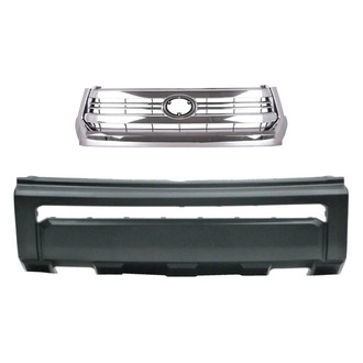 Replace® - 2-Piece (Front Bumper Cover, Grille) (Standard Line)