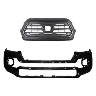 Replace® - 2-Piece (Front Bumper Cover, Grille) (Standard Line)