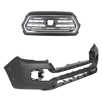 Replace® - 2-Piece (Front Bumper Cover, Grille) (Standard Line)