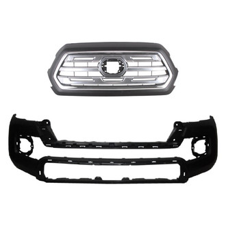 Replace® - 2-Piece (Front Bumper Cover, Grille) (Standard Line)