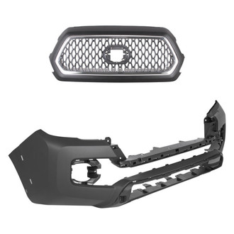 Replace® - 2-Piece (Front Bumper Cover, Grille) (Standard Line)