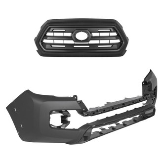 Replace® - 2-Piece (Front Bumper Cover, Grille) (Standard Line)