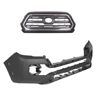Replace® - 2-Piece (Front Bumper Cover, Grille) (Standard Line)