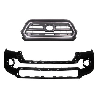 Replace® - 2-Piece (Front Bumper Cover, Grille) (Standard Line)