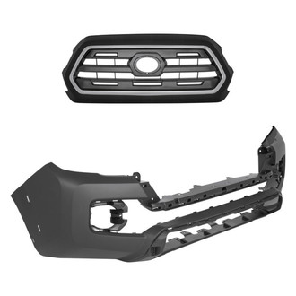 Replace® - 2-Piece (Front Bumper Cover, Grille) (Standard Line)