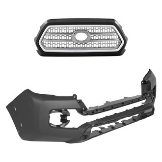 Replace® - 2-Piece (Front Bumper Cover, Grille) (Standard Line)