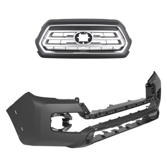 Replace® - 2-Piece (Front Bumper Cover, Grille) (Standard Line)