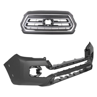 Replace® - 2-Piece (Front Bumper Cover, Grille) (Standard Line)