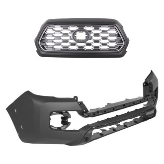 Replace® - 2-Piece (Front Bumper Cover, Grille) (Standard Line)