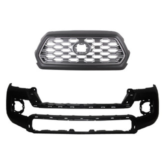 Replace® - 2-Piece (Front Bumper Cover, Grille) (Standard Line)