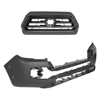 Replace® - 2-Piece (Front Bumper Cover, Grille) (Standard Line)