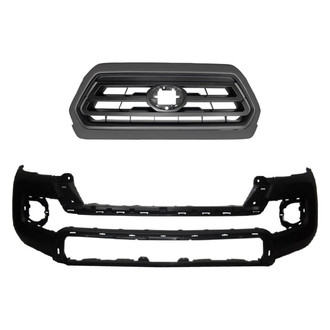 Replace® - 2-Piece (Front Bumper Cover, Grille) (Standard Line)