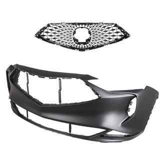 Replace® - 2-Piece (Front Bumper Cover, Grille) (CAPA Certified)