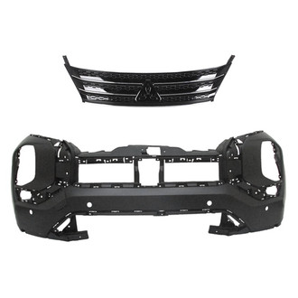Replace® - 2-Piece (Front Bumper Cover, Grille) (CAPA Certified)