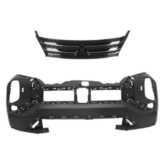 Replace® - 2-Piece (Front Bumper Cover, Grille) (CAPA Certified)