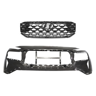 Replace® - 2-Piece (Front Bumper Cover, Grille) (CAPA Certified)